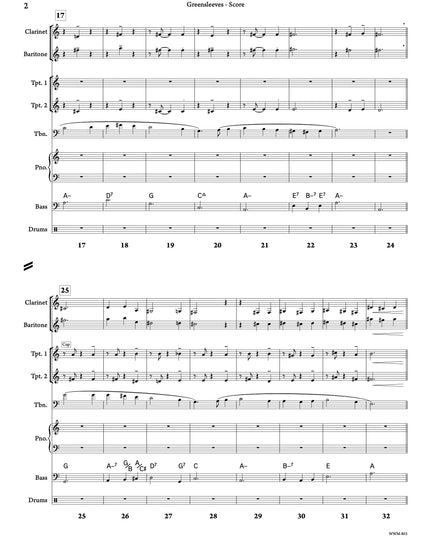Greensleeves (Octet) - arr. Michael Johancsik