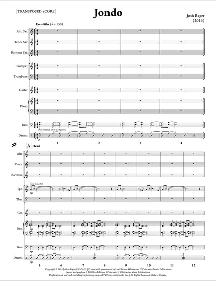 Jondo (Partition d'étude) - Josh Rager