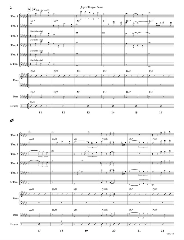 Joyce Tango (6 Trombones & Rhythm) - Richard Gagnon