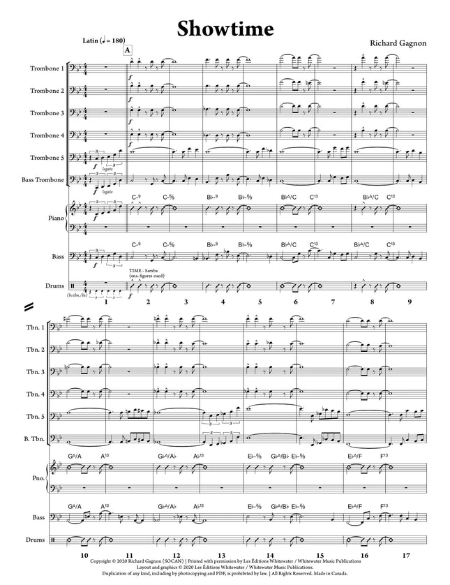 Showtime (6 Trombones & Rhythm) - Richard Gagnon