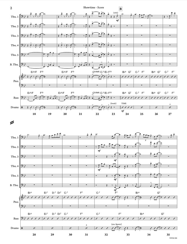 Showtime (6 Trombones & Rhythm) - Richard Gagnon