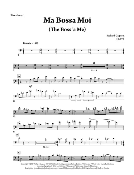 Ma Bossa Moi (6 trombones et section rythmique) - Richard Gagnon